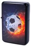 Angelo Benzines öngyújtó fekete, tűz és víz focilabda mintával (A-245420-8)
