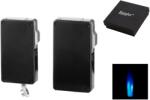 Eurojet Biden fekete-szatén króm 2x jet szivaröngyújtó 7 mm-es szivarfúróval (A-256126)