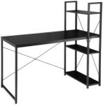  Birou cu raft LOFTY 120x60 cm, negru