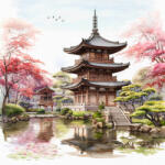  Ti-Flair Szalvéta 33x33 cm 3 Rétegű 20 Lap/Csomag Jardin Japonais (AAE536)
