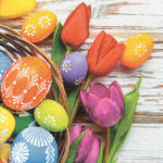  Ti-Flair Szalvéta 33x33 cm 3 Rétegű 20 Lap/Csomag Eggs & Tulips (ECDX0476)