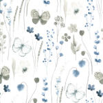  Ti-Flair Szalvéta 33x33 cm 3 Rétegű 20 Lap/Csomag Delicate Flowers With Butterflies Navy (AAE529)