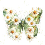  Ti-Flair Szalvéta 33x33 cm 3 Rétegű 20 Lap/Csomag Papillon & Marguerites Green (AAE515)