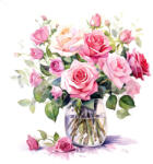  Ti-Flair Szalvéta 33x33 cm 3 Rétegű 20 Lap/Csomag Mazzetto Di Rose Rosa (AAE522)