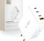 Tech-Protect NC240W-GAN 4-portos hálózati töltő PD 240W / QC3.0 fehér (5906302352371)