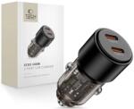 Tech-Protect CC03 2-portos autós töltő PD100W fekete (5906302361687)