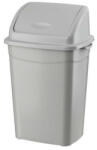 PLANET Szemetes kuka billenő fedéllel műanyag 50 literes szürke UP122-002 (UP122-002) - iroda-ellatas