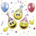  Smiley Icons&Balloons szalvéta 20 DARABOS, 33x33 cm