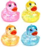 PUCKATOR Glitteres, nyomogatható gumikacsák, antistressz játék, 5, 5x4cm, többféle (PCT-TY1015) - mesescuccok