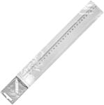 WEBER'S Vonalzó 30 cm átlátszó műanyag egyesével csomagolt Weber's (39RU30B)