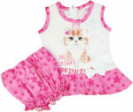 Asti 2 részes kislány nyári szett rövidnadrággal, tunikával cica mintával (00084009062)