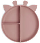 Nuuroo Osztott szilikon tányér zsiráf - rózsaszín (NU521R)