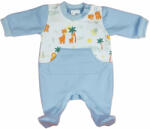 Asti Belül bolyhos hosszú ujjú rugdalózó Szafaris mintával - kiskincsek