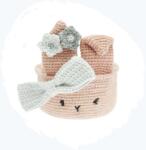  Húsvéti kosárka - horgolt szett - Bézs