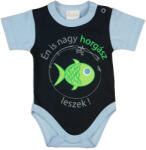 Asti Én is nagy horgász leszek" feliratos rövid ujjú baba body sárga (22543901068)