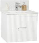 BD Baza si lavoar ceramic GN0091, mobilier baie suspendat 60 cm, dreptunghiular, front MDF, sertare soft close, alb (00004249)