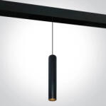 ACA LIGHT Corp suspendat magnetic negru mat 48V Dc 9W 4000K 1030Lm 36 osram Ra90 Φ50 220mm