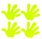 AMIO Set Autocolante Fluorescente HANDS (03942)