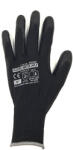 Koelner - Rawlplug Tenyéren és ujjvégeken mártott PU kesztyű 8-as méret fekete