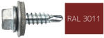 Koelner - Rawlplug Hatlapfejű önfúró lemezcsavar 4, 8x19mm festett RAL3011 DIN7504K - bakonykotoelem - 15 Ft