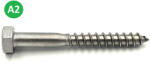 Koelner - Rawlplug Hatlapfejű famenetes állványcsavar 12x80mm A2 rozsdamentes DIN571