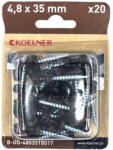 Koelner - Rawlplug Hatlapfejű önfúró lemezcsavar 4, 8x35mm festett RAL8017 DIN7504K - bakonykotoelem - 689 Ft
