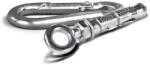  Temper dübel szemes csavarral M10 és 8x80mm biztonsági karabiner horganyzott CE-ETA
