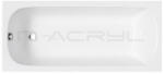 M-Acryl Mira fehér színű egyenes akril kád 170x75 kádlábbal és peremrögzítővel (12368)