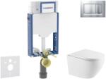Geberit Kombifix - Előfali szerelő készlet, Oudee WC és softclose ülőke, Sigma20 vezérlőgomb, lakkozott matt króm/króm SANI15CA2105 (SANI15CA2105)
