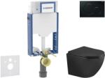 Geberit Kombifix - Előfali szerelő készlet, Oudee WC és softclose ülőke, Sigma01 vezérlőgomb, fekete SANI15CA5504 (SANI15CA5504)