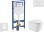 Geberit Duofix - Előfali szerelőkészlet, Nefia WC és softclose ülőke, Sigma01 vezérlőgomb, alpesi fehér SANI11CA31106 (SANI11CA31106)