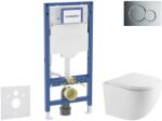 Geberit Duofix - Előfali szerelő készlet, Oudee WC és softclose ülőke, Sigma01 vezérlőgomb, fényes króm SANI11CA1158 (SANI11CA1158)