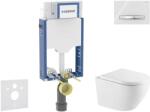 Geberit Kombifix - Előfali szerelő készlet, Oudee WC és softclose ülőke, Sigma50 vezélőgomb, króm/alpesi fehér SANI15CA3161 (SANI15CA3161)