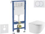 Geberit Duofix - Előfali szerelő készlet, Oudee WC és softclose ülőke, Delta vezérlőgomb, fehér SANI11CA31102 (SANI11CA31102)