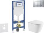 Geberit Duofix - Előfali szerelő készlet, Nefia WC és softclose ülőke, Sigma20 vezérlőgomb, lakkozott matt króm/króm SANI11CA2106 (SANI11CA2106)