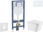 Geberit Duofix - Előfali szerelő készlet, Arkas I WC és softclose ülőke, Sigma20 vezérlőgomb, fehér/matt fehér SANI11CA31145 (SANI11CA31145)