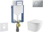 Geberit Kombifix - Előfali szerelő készlet, Oudee WC és softclose ülőke, Sigma01 vezérlőgomb, lakkozott matt króm SANI15CA2102 (SANI15CA2102)