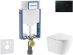 Geberit Kombifix - Előfali szerelő készlet, Nefia WC és softclose ülőke, Sigma01 vezérlőgomb, fekete SANI15CA5150 (SANI15CA5150)