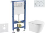 Geberit Duofix - Előfali szerelőkészlet, Nefia WC és softclose ülőke, Delta01 vezérlőgomb, alpesi fehér SANI11CA31109 (SANI11CA31109)