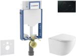 Geberit Kombifix - Előfali szerelő készlet, Oudee WC és softclose ülőke, Sigma01 vezérlőgomb, fekete SANI15CA5145 (SANI15CA5145)