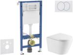 Geberit Duofix - Előfali szerelő készlet, Nefia WC és softclose ülőke, Delta vezérlőgomb, fehér SANI11CA31113 (SANI11CA31113)