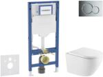 Geberit Duofix - Előfali szerelő készlet, Oudee WC és softclose ülőke, Sigma01 vezérlőgomb, fényes króm SANI11CA1167 (SANI11CA1167)