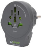 Q2power 1.100110-TH "World to Europe USB" utazóadapter, USB 5V (1.100110-TH)