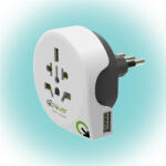 Q2power 1.100190 utazóadapter "World to Italy USB (1.100190) - marketworld