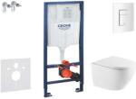 GROHE Rapid SL - Előfali szerelő készlet, Oudee WC és softclose ülőke, Skate Cosmopolitan vezérlőgomb, alpesi fehér SANI11BA3113 (SANI11BA3113)