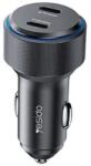 YESIDO - Autós töltő (Y48) - 2x Type-C, Gyors töltés, 60W - Fekete
