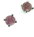  Rózsaszín turmalin beszúrós fülbevaló