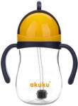 AKUKU Szívószálas itatópohár súlyozott szívószállal 280 ml - Tengerészkék/Sárga