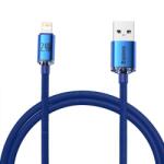 Baseus Cablu Date si Incarcare USB-A - Lightning Baseus Crystal Shine Series CAJY000103, 18W, 2m (Albastru) (BSU3025BLU)