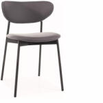 SIGNAL MEBLE Dan Modern Mikroszálas Étkezőszék Szürke Fekete Vázzal